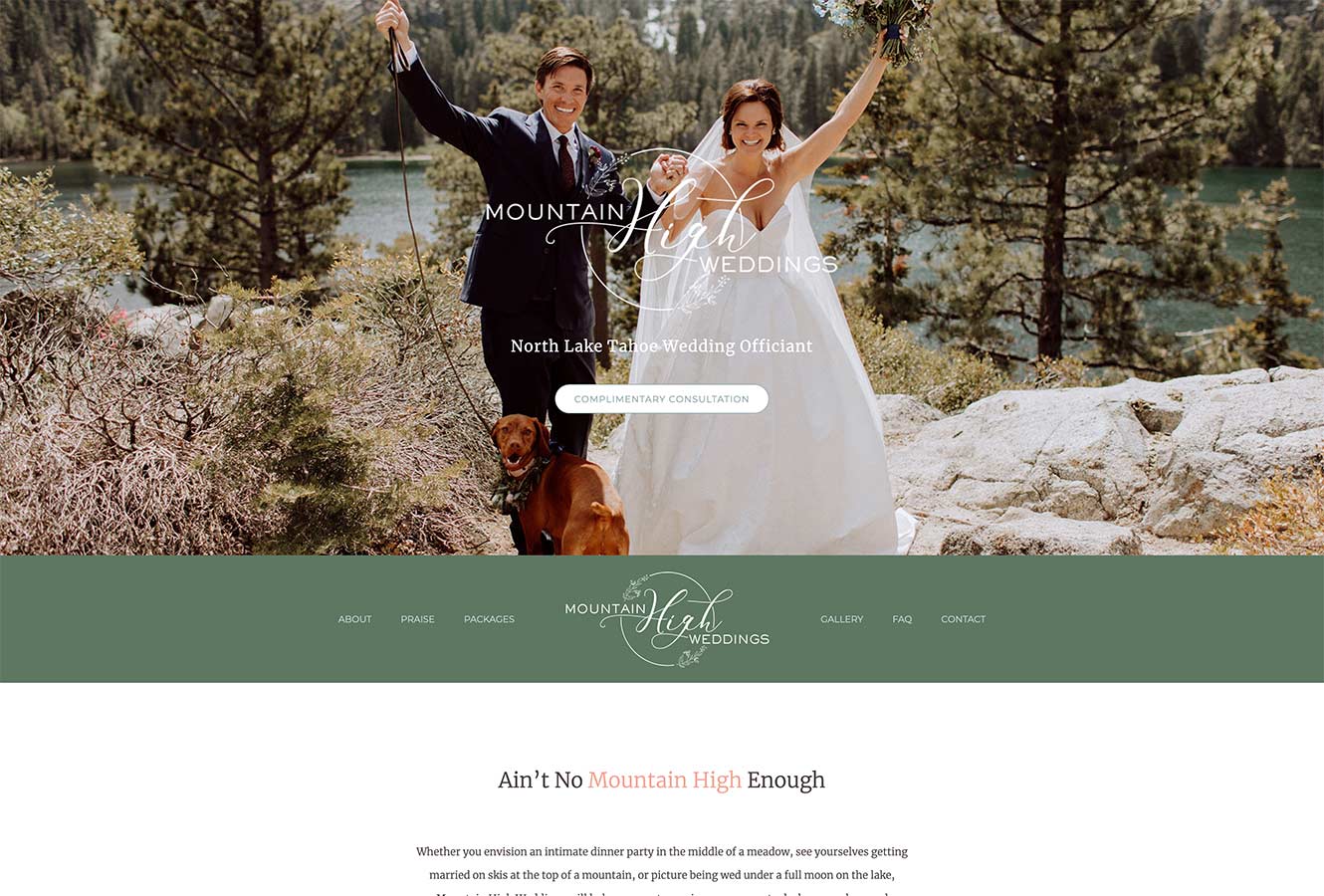 Mountain High Weddings - MSK Digital Media - Responsive Website Design
